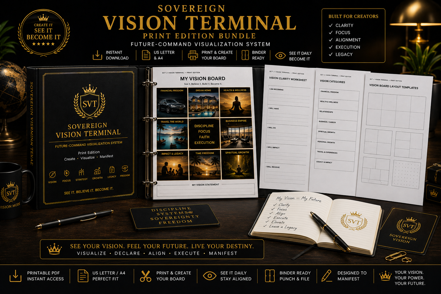 SOVEREIGN VISION TERMINAL Future-Command Visualization System — Print Edition · Desktop · Binder