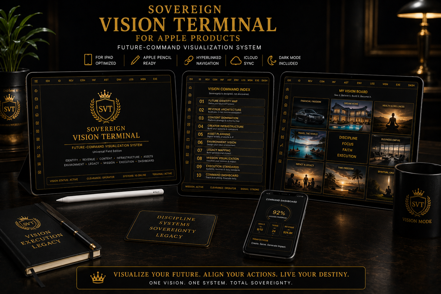 Sovereign Vision Terminal — iPad Interactive Planner & Goal System